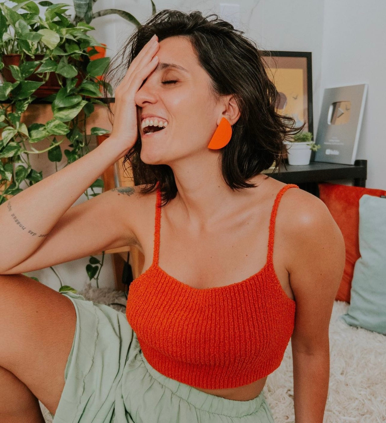 Lari asymmetric earrings