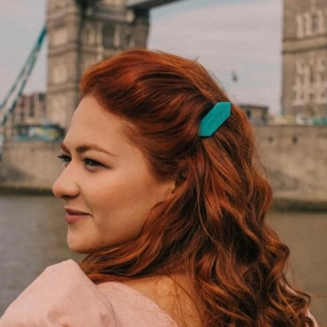 Blue princess hair clip