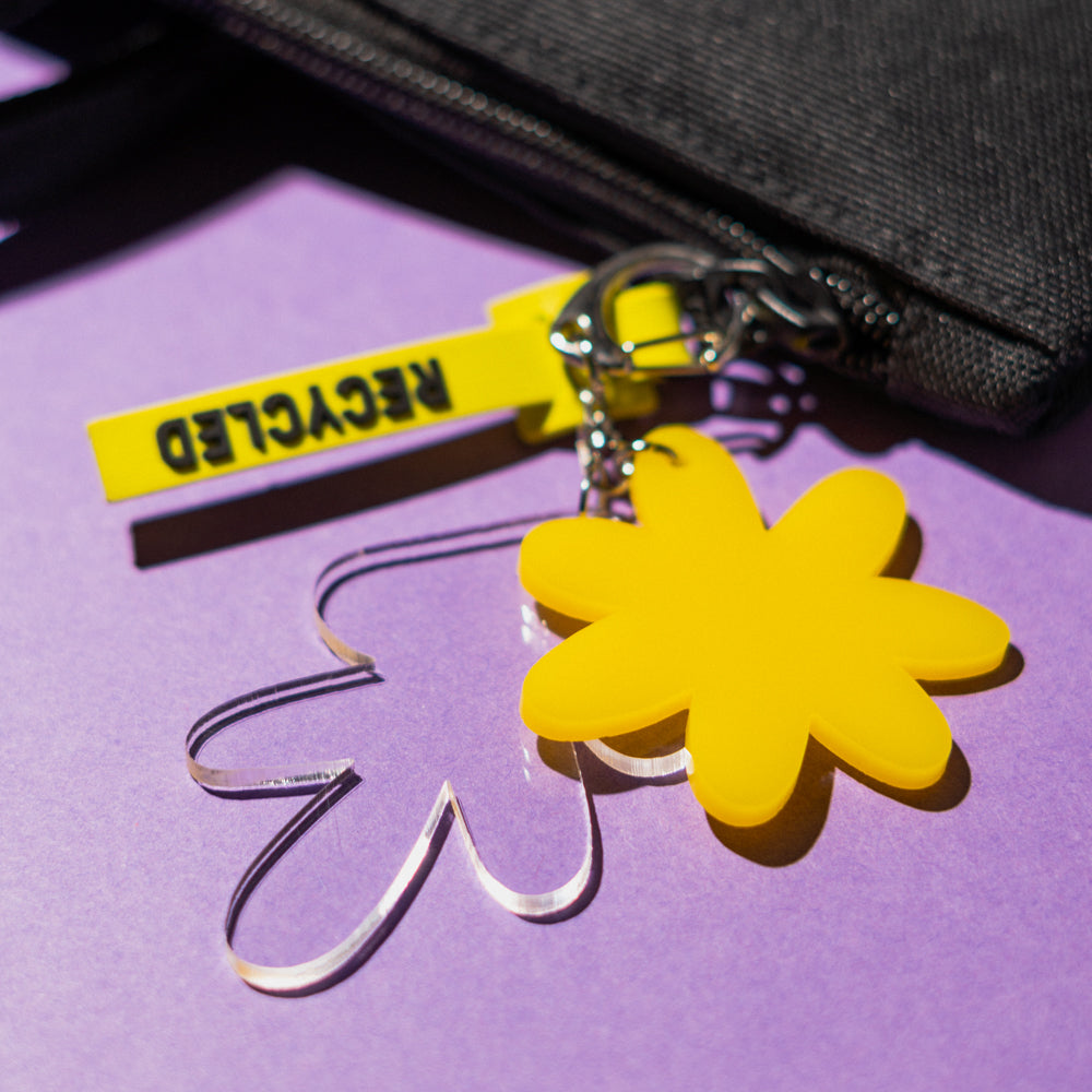 Flower acrylic keyring