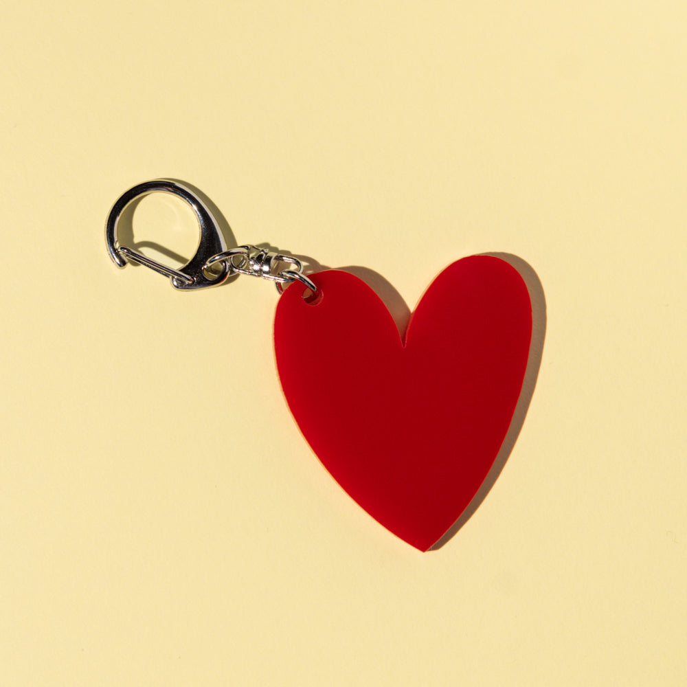 Heart acrylic keyring