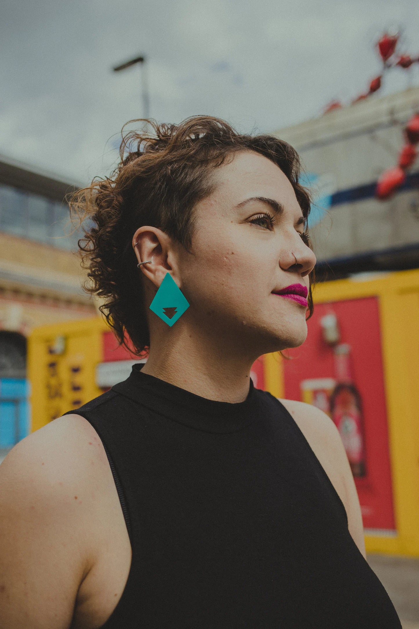 Juliana laser engraved acrylic earrings